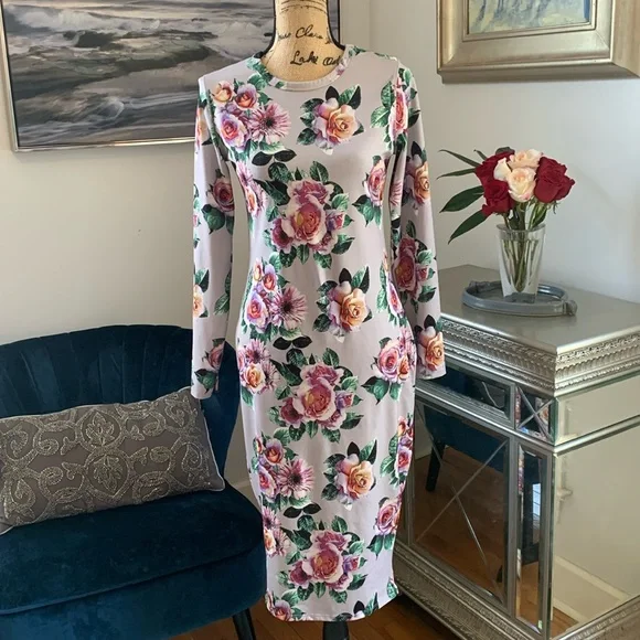 green emerald velvet dress ZARA' Floral Dress